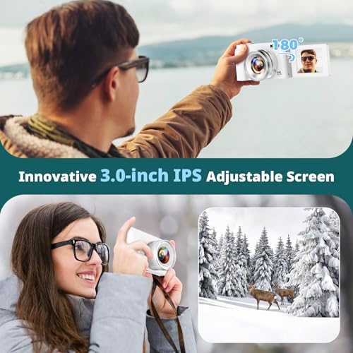 48MP 4K Digital Camera with 16X Zoom and Flip Screen Q1443
