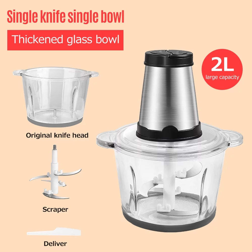 300 Watts 2L Stainless Steel Electric Food Processor C651431