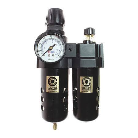 3/4x22 F/R & Lubricator with Auto Drain, Gauge Q702501