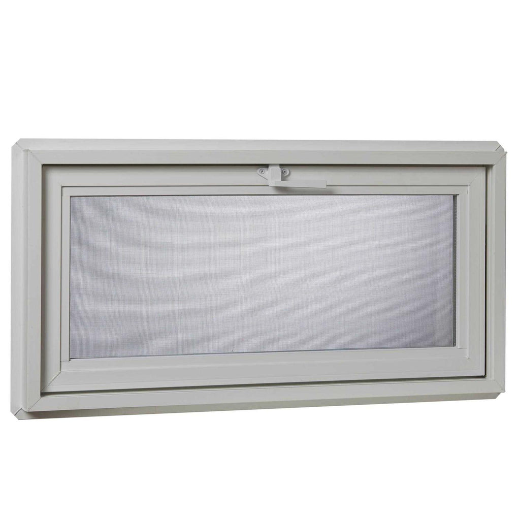 31.75 in. x 15.75 in. Hopper Vinyl Window with Screen L249