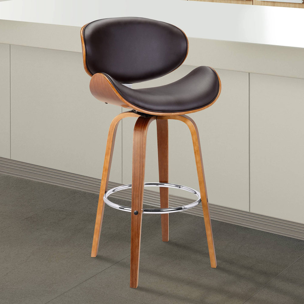 Brown Swivel Height Barstool M350