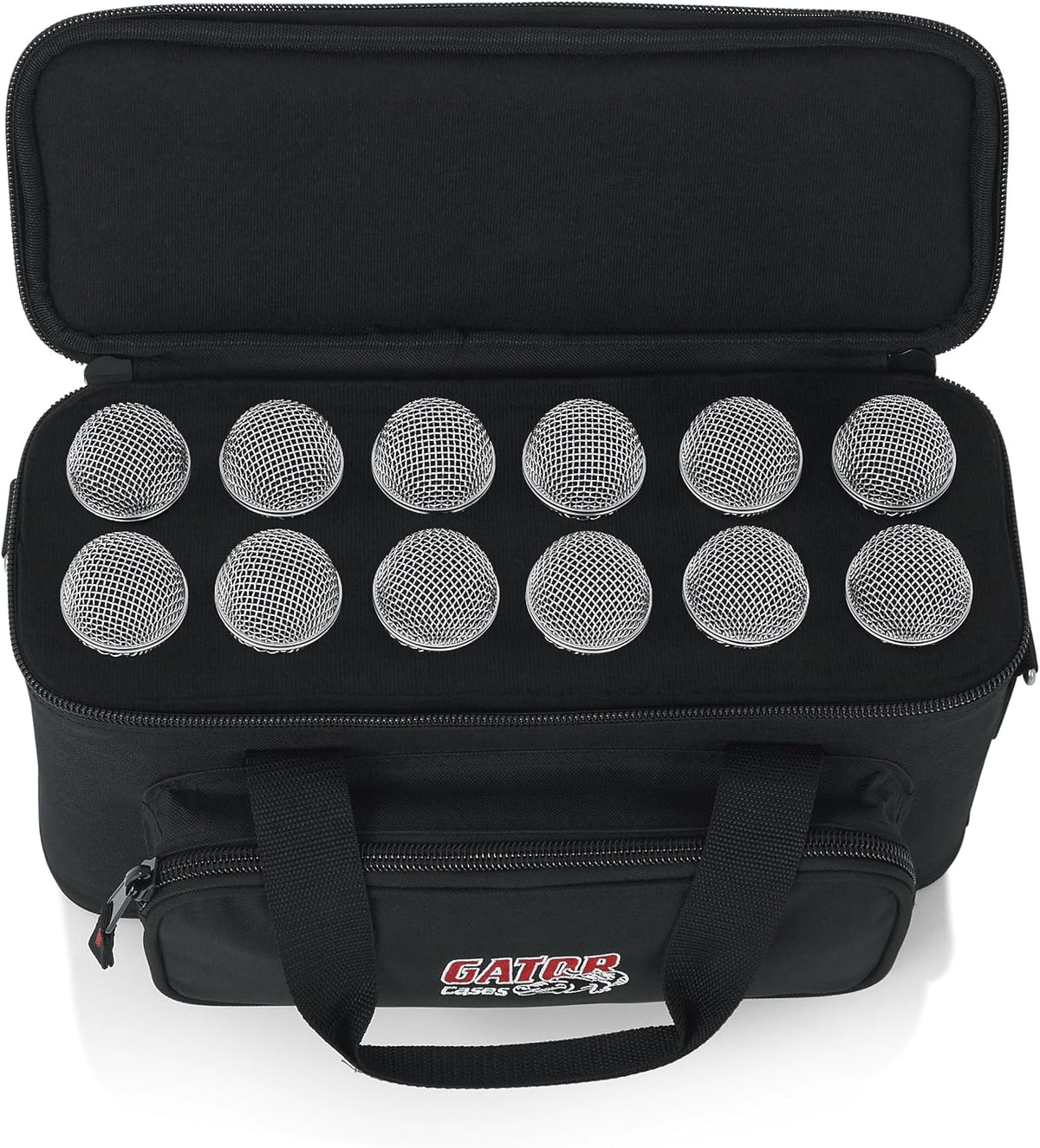Padded Microphone Carry Bag with Foam Drops for 12 Wired Microphones M8328