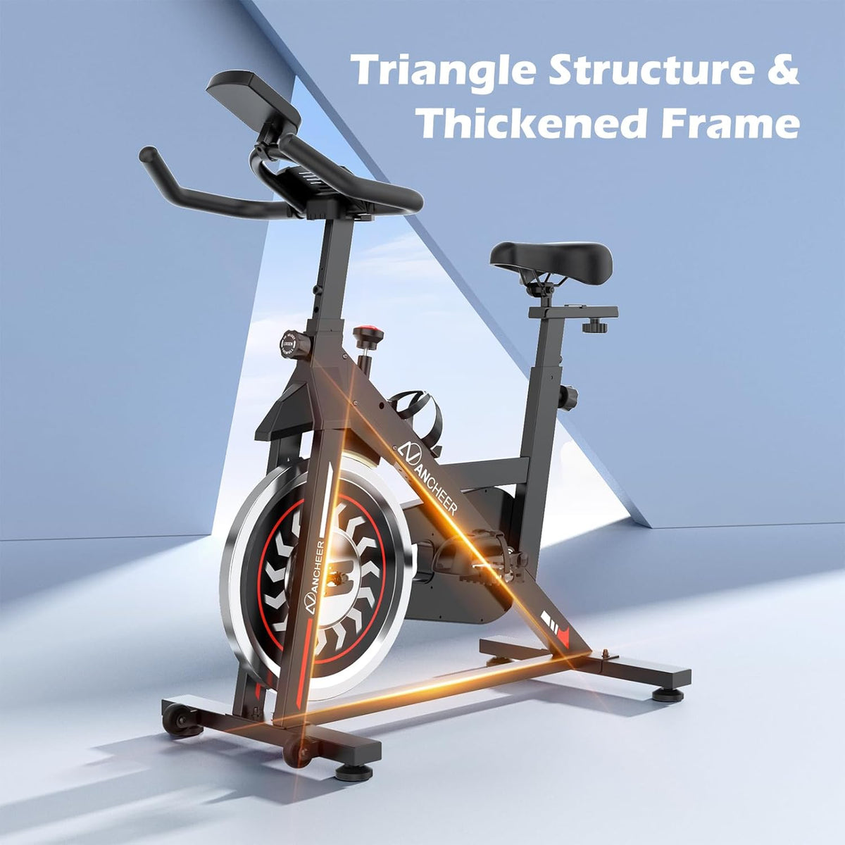 Stationary Exercise Spin Bike with LCD Monitor B85278
