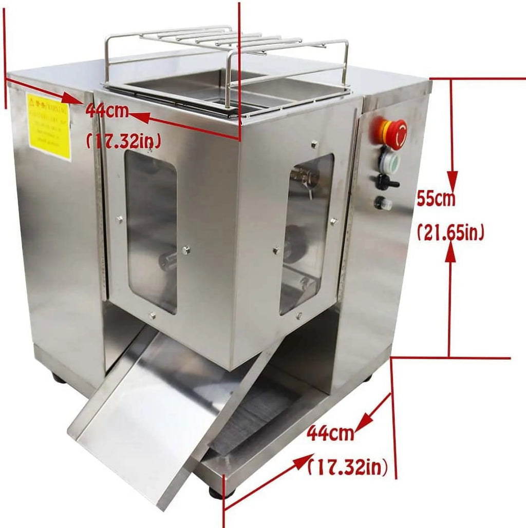 Commercial Shredded Meat Slicer with 10mm Blade Stainless Steel B871937