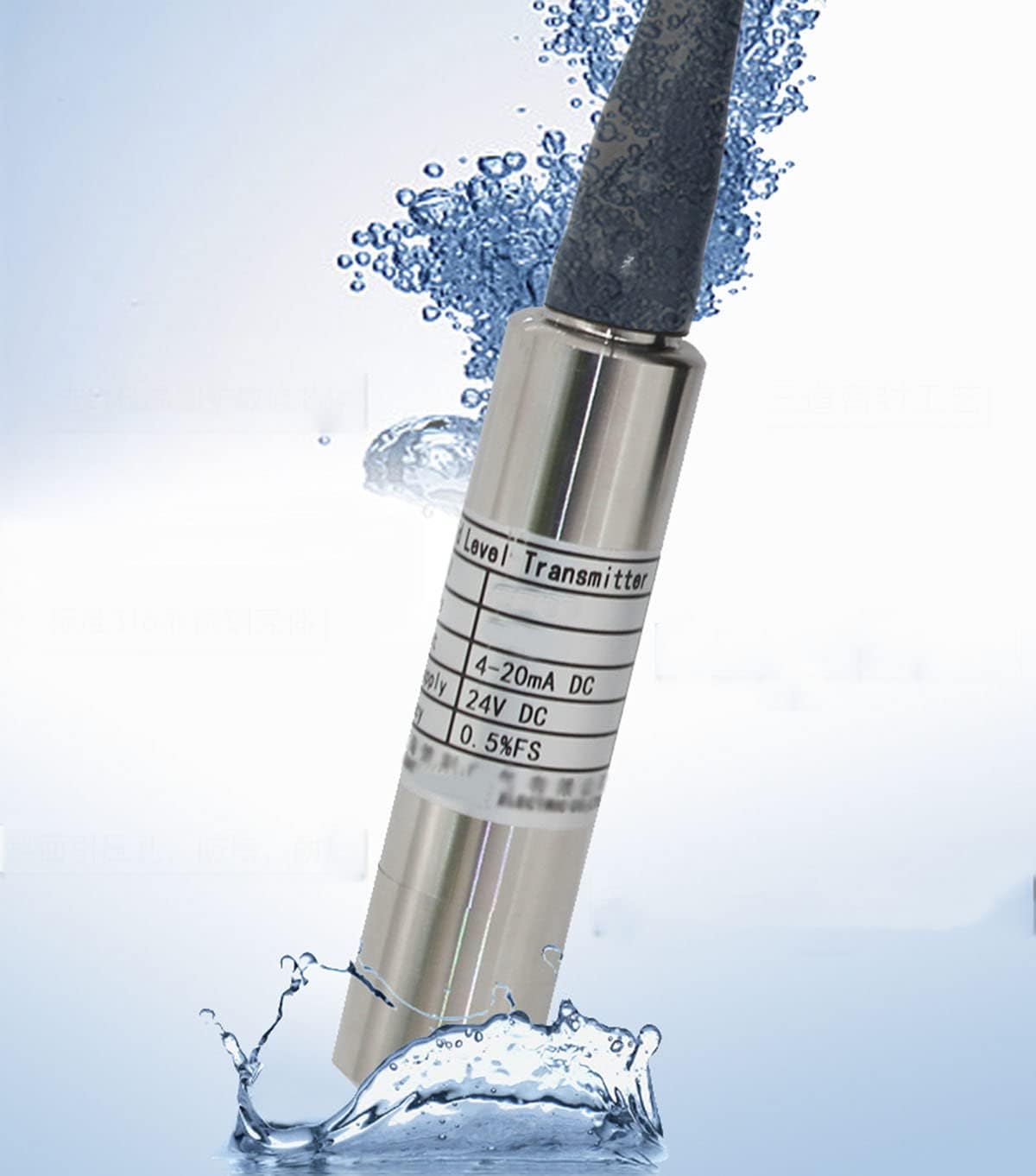 24-32V DC Water Level Sensor 4-20mA 316 Stainless Steel 0-20m with 20m Cable Pack of 2 R15239