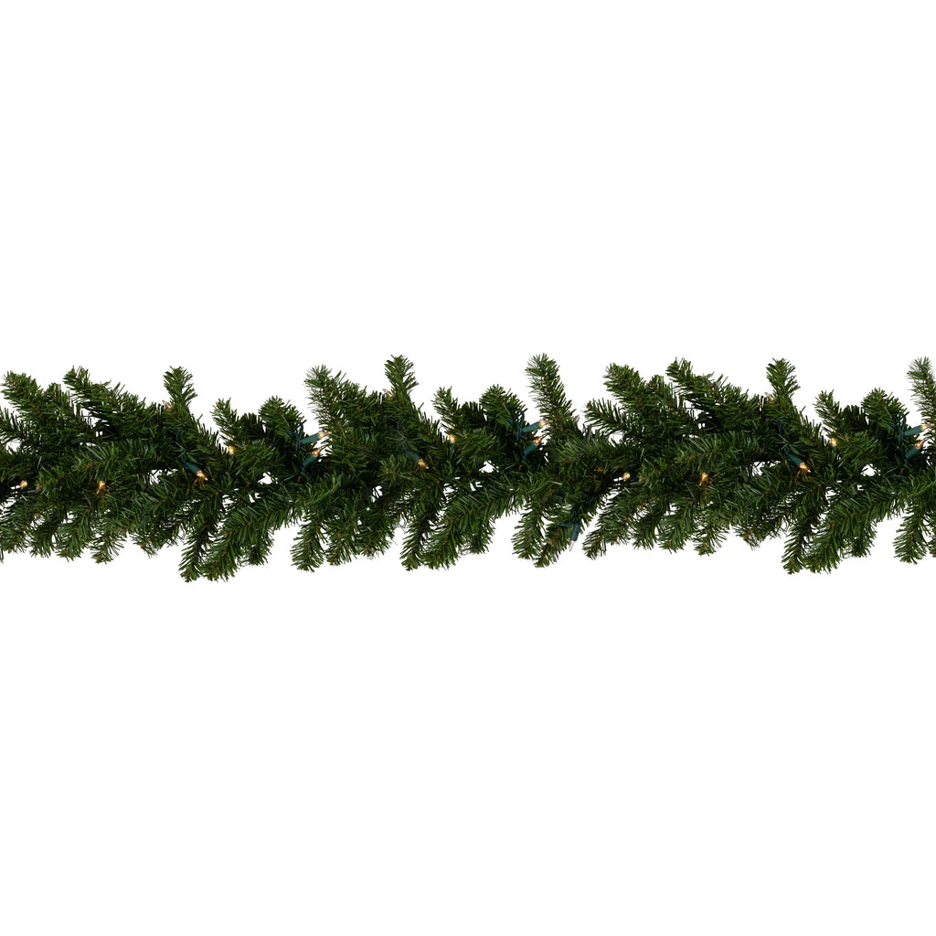 50' Prelit Artificial Christmas Garland with Clear Lights F617