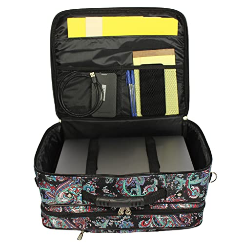 Women's Fashion Print Rolling 17" Laptop Case A380439