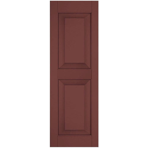 12 in. x 52 in. Real Wood Pine Raised Panel Shutters Pair T5040