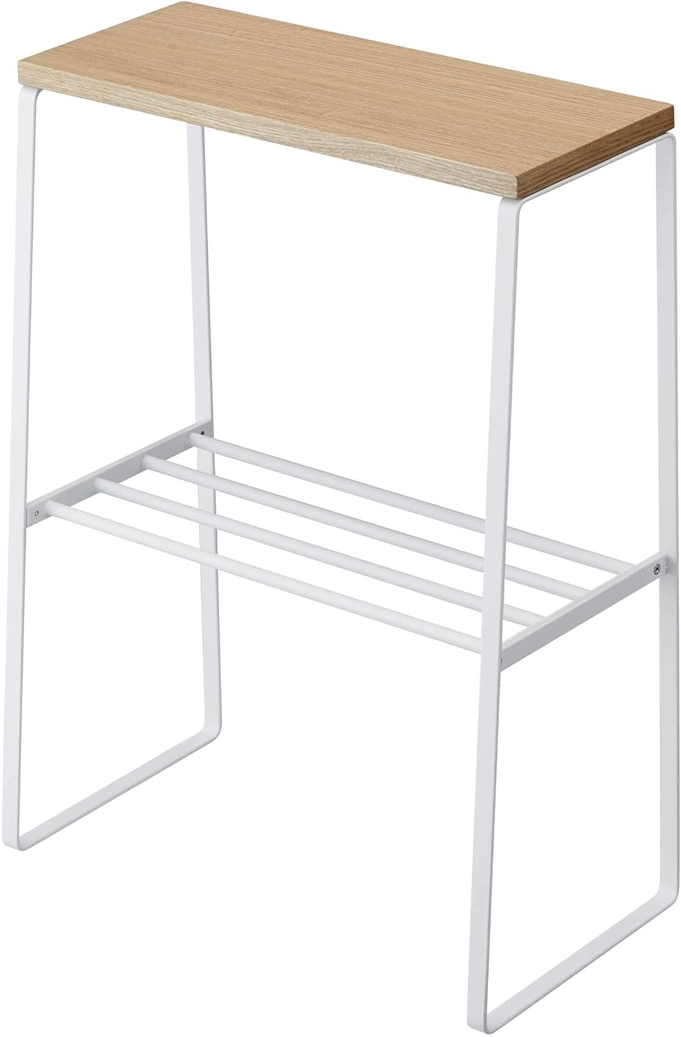 White Narrow End Table Y453