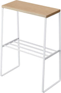 White Narrow End Table Y453