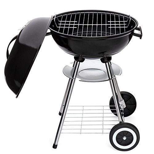 18-inch Portable Steel Charcoal BBQ Grill, Black A50832