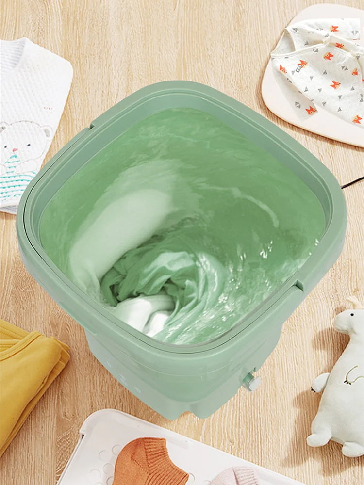 Portable Foldable Mini Washing Machine with Drain Basket S48637