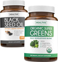 Black Seed Oil & Organic Super Greens 180 Capsules 180 Tablets A18502