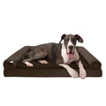 Espresso Plush Suede Memory Foam Sofa Dog Bed D252884