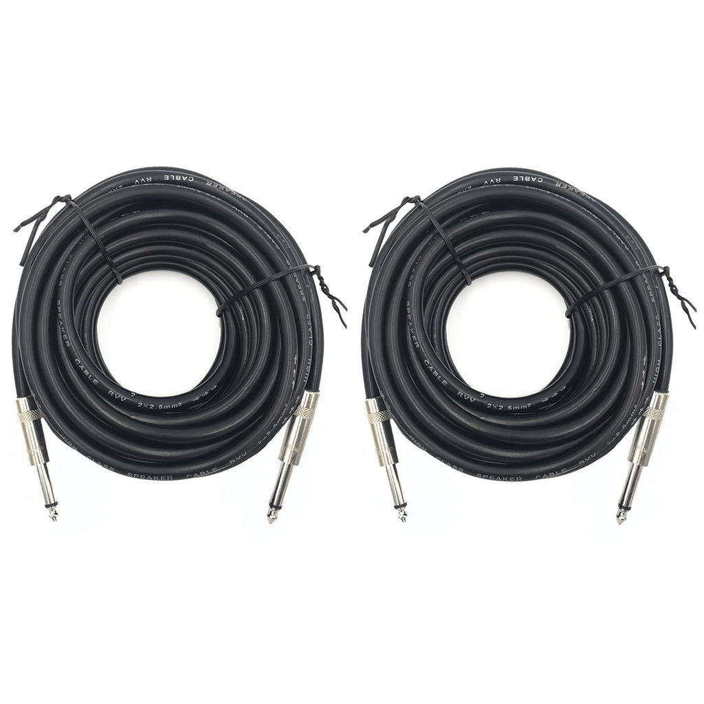 2 Pack 50ft 1/4 Inch to 1/4 Inch Male Speaker Cable R3554
