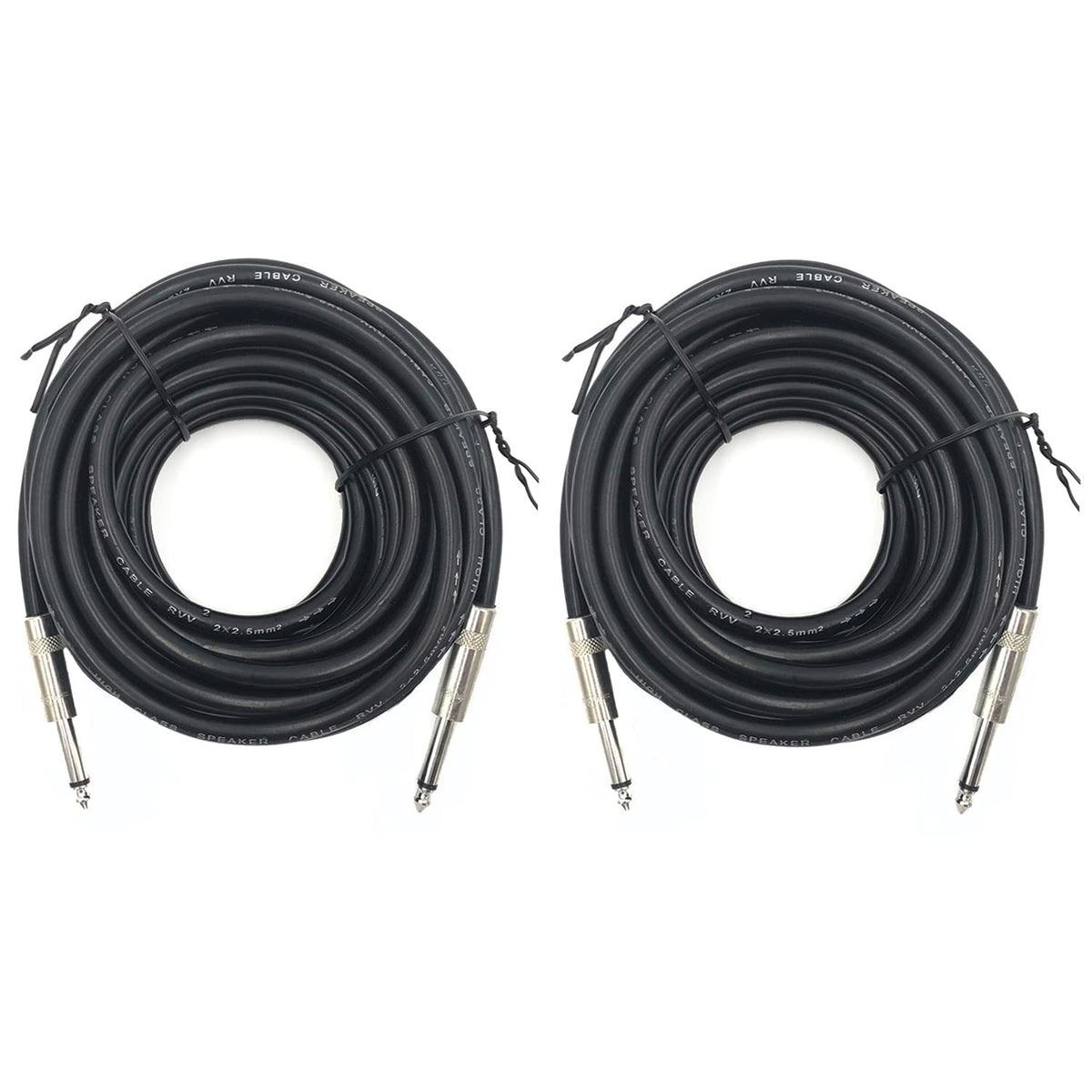 2 Pack 50ft 1/4 Inch to 1/4 Inch Male Speaker Cable R3554