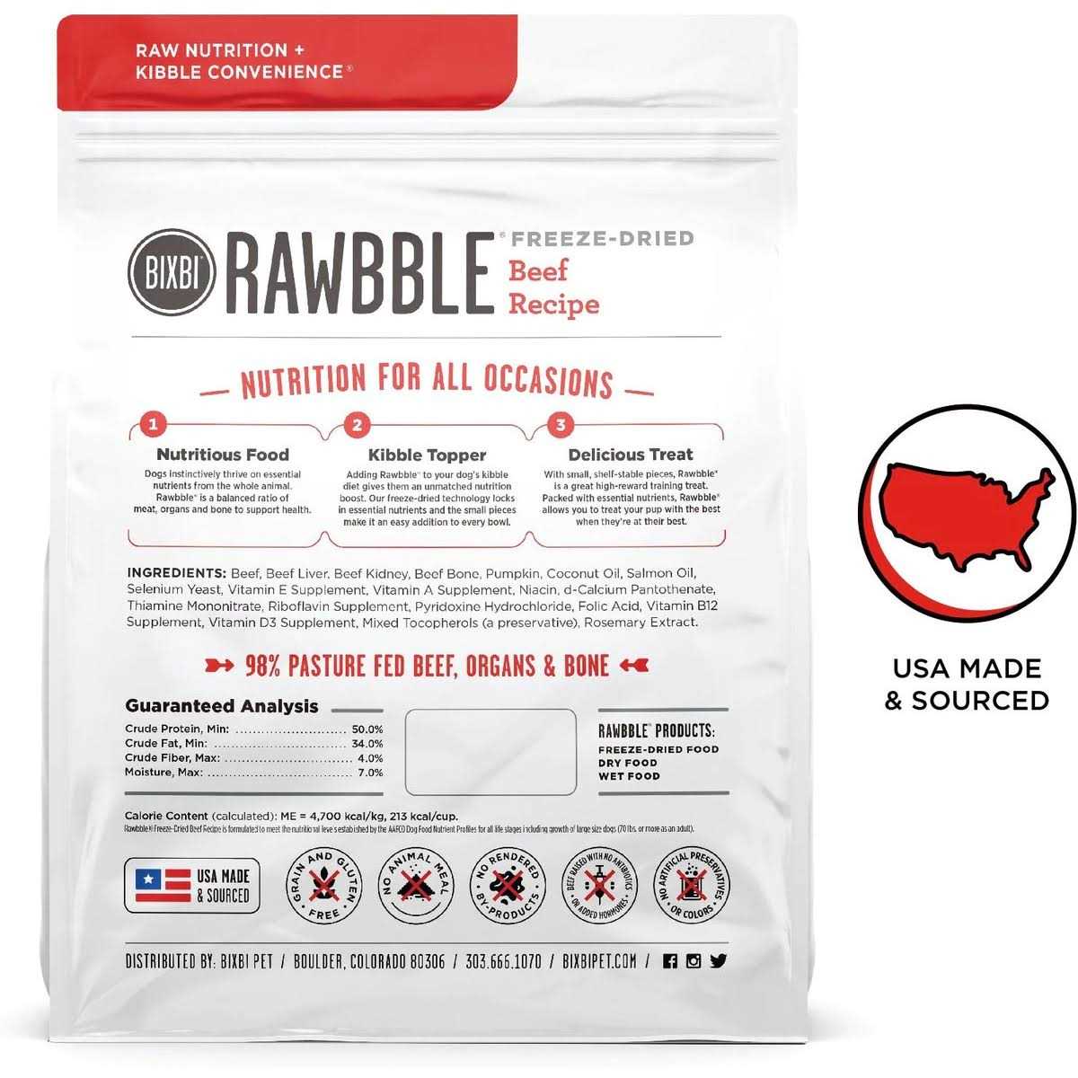 Freeze Dried Beef Dog Food O481