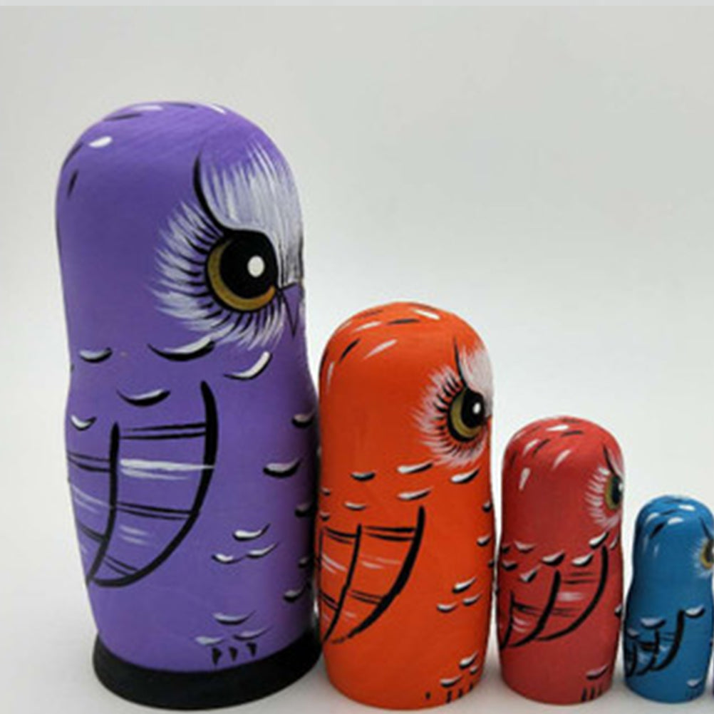 Bamboo Wooden Owl Home Decoration Toy U1844
