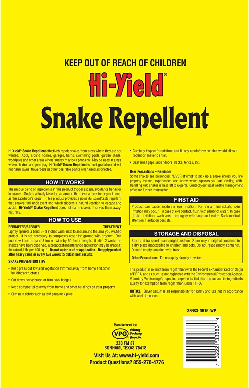Snake Repellent 4 lbs. Y702