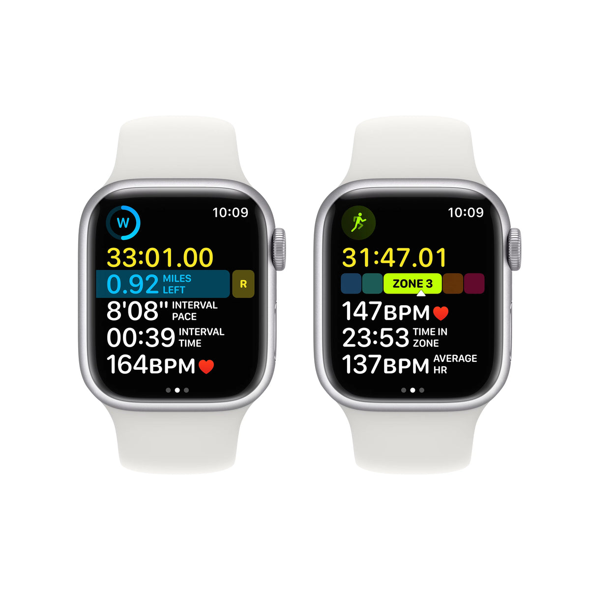 Silver Aluminum Case with White Sport Band Smartwatch C172172