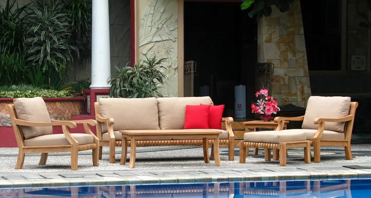 Teak Wood 5 Piece Sofa Set P476