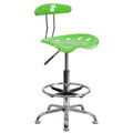 Nautical Blue Drafting Stool with Tractor Seat E600487