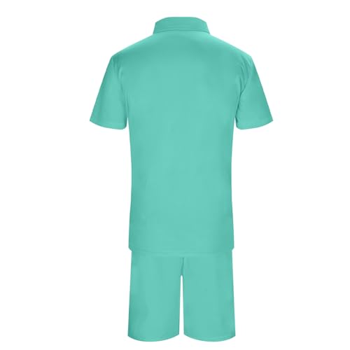 Solid Color Zip Up Short Sleeve Tshirts Shorts Sets Z6362