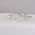 Radiant Cut Half Eternity Band Bridal Engagement Ring Diamond Simulated 925 Sterling Silver M118518