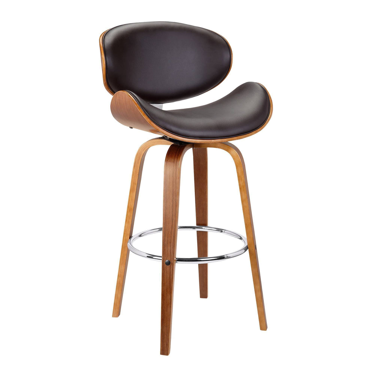 Brown Swivel Height Barstool M350
