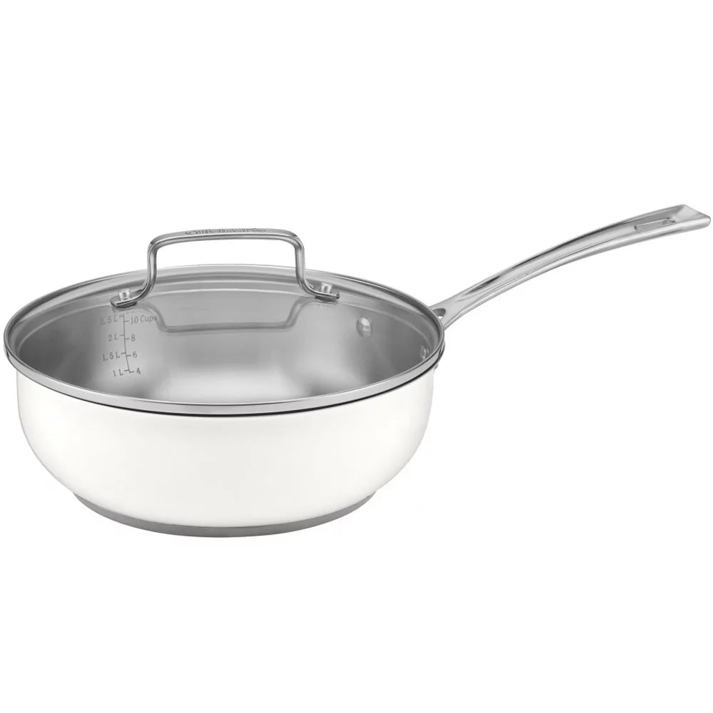 11-piece Matte White Cookware Set with Oven Mitt and Kitchen Timer R773904