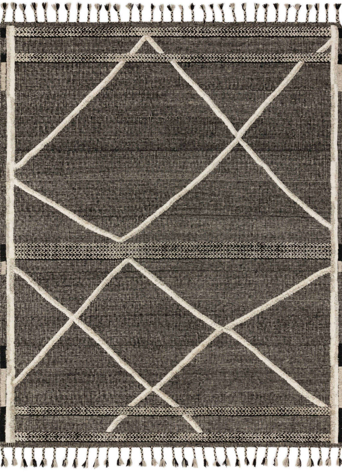 Beige Charcoal 9'6 x 13'6 Rug B627