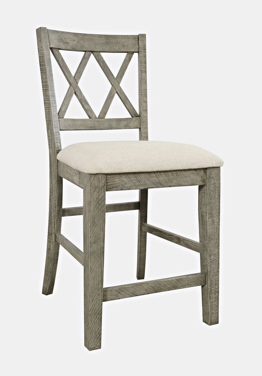 Five Piece Counter Height Dining Table Set with Cross Back Stools V94589