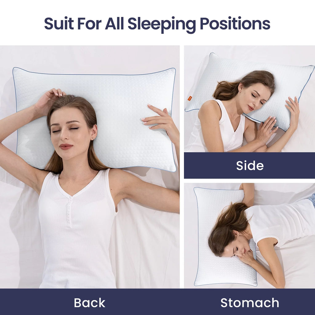 2 Pack Down Alternative Pillows with Removable Cover V8469