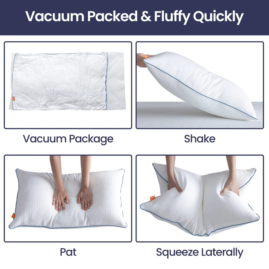 2 Pack Down Alternative Pillows with Removable Cover V8469