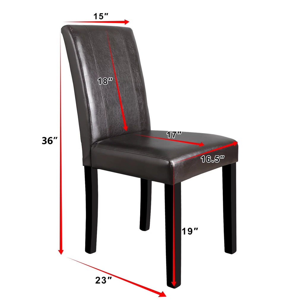 6 Pcs Brown Leather Dining Chair X654760