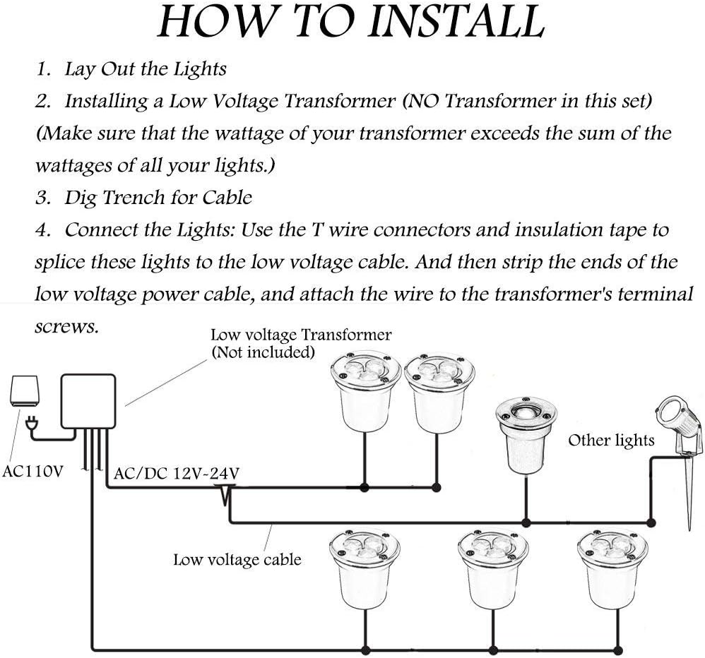 Warm White 6 Pack 3W LED Landscape Well Lights S6564