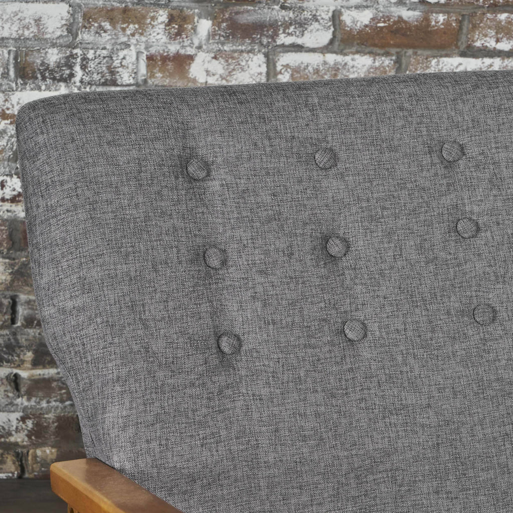 Muted Blue Fabric Rocking Chair C83716