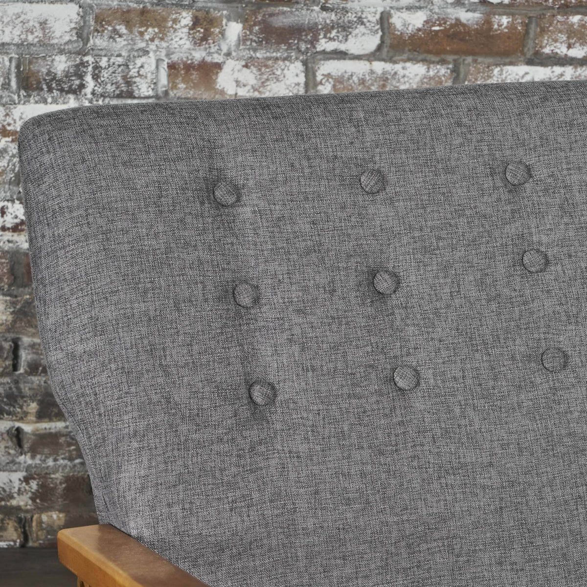 Muted Blue Fabric Rocking Chair C83716