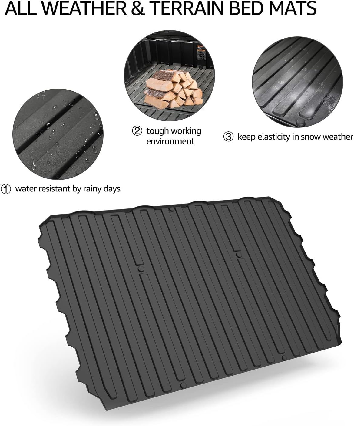 Rubber Bed Liner for Polaris Ranger XP 1000 Crew J53809