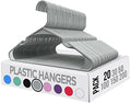 50 Pack White Plastic Clothes Hangers Q8208