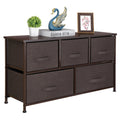 Brown 5 Drawer Fabric Dresser B1561