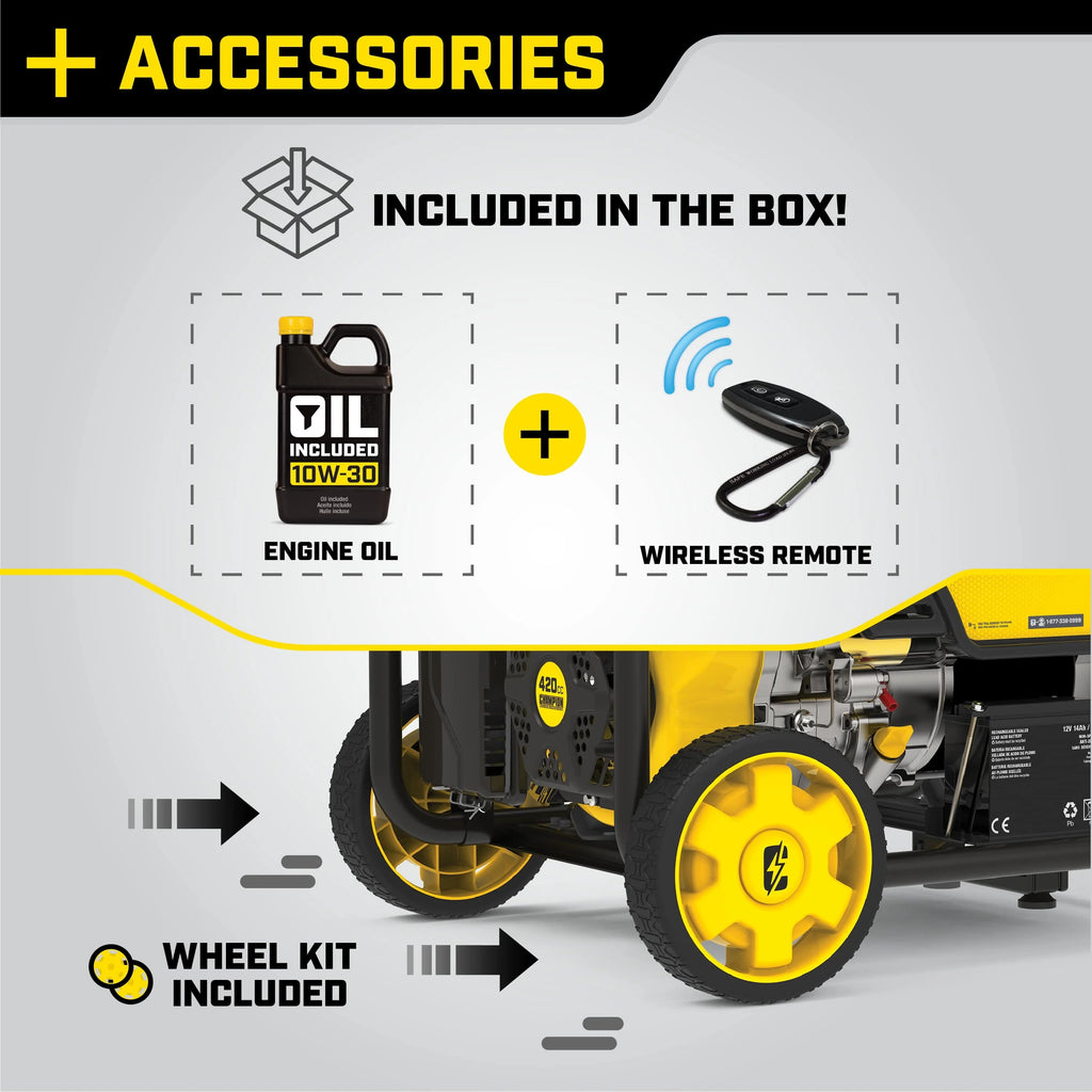 Portable Generator with Wireless Remote Start U659416