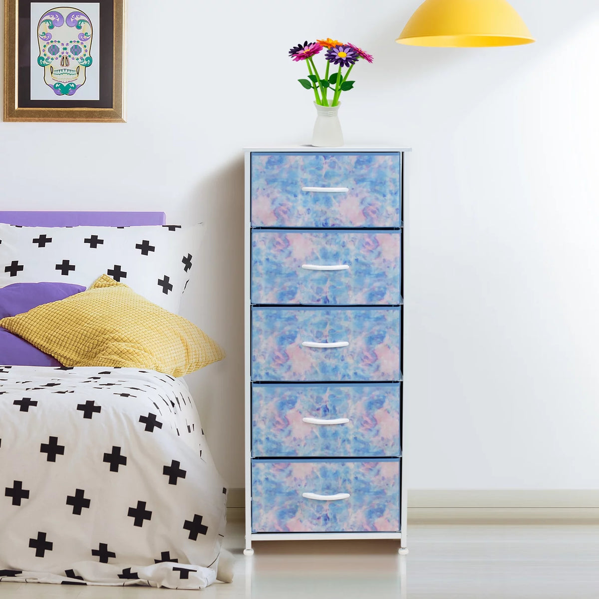 Fabric Dresser 5 Drawer W7495
