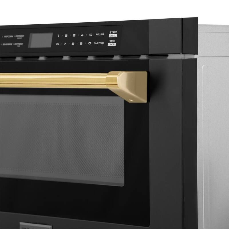 24 in. 1000-Watt Built-In Microwave Drawer in Black Stainless Steel X485268