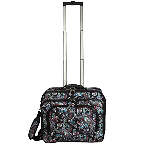 Women's Fashion Print Rolling 17" Laptop Case A380439