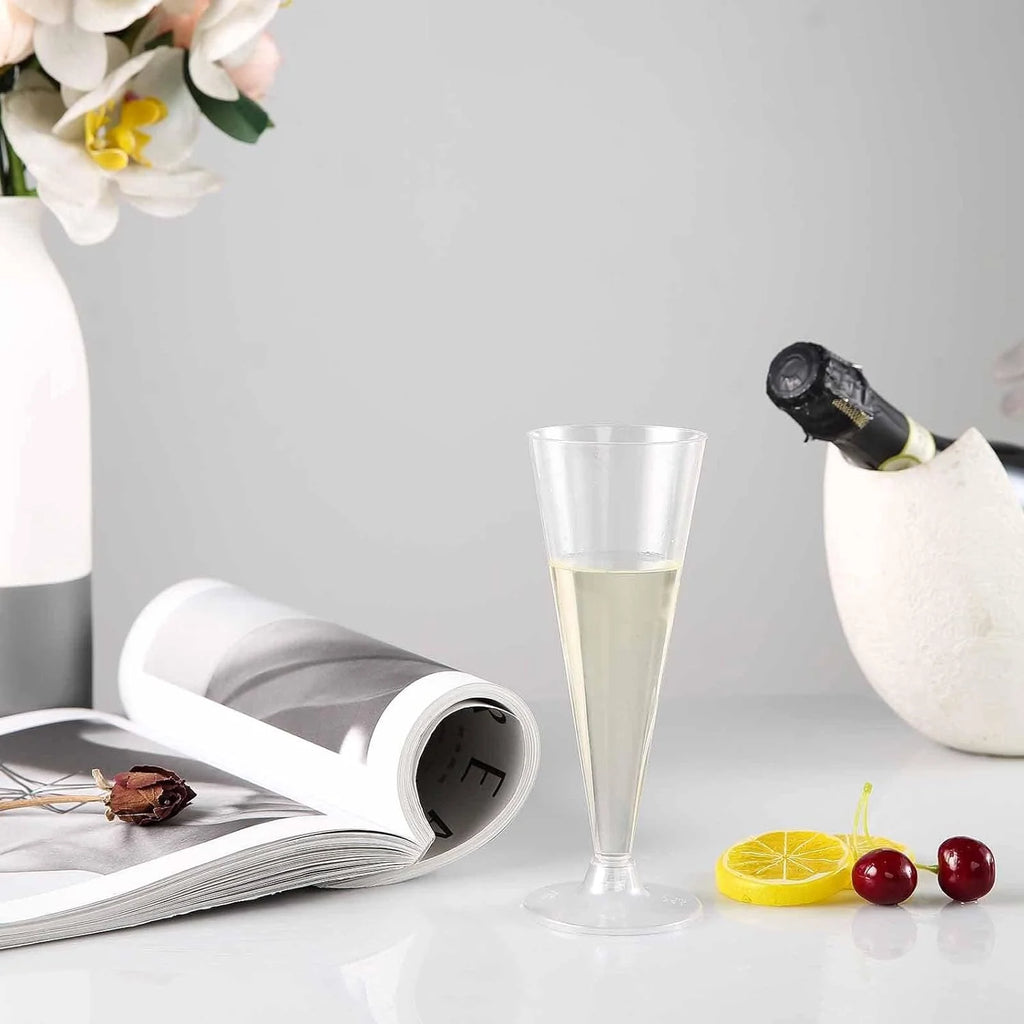 12 Oz Clear Disposable Plastic Champagne Flutes R6147