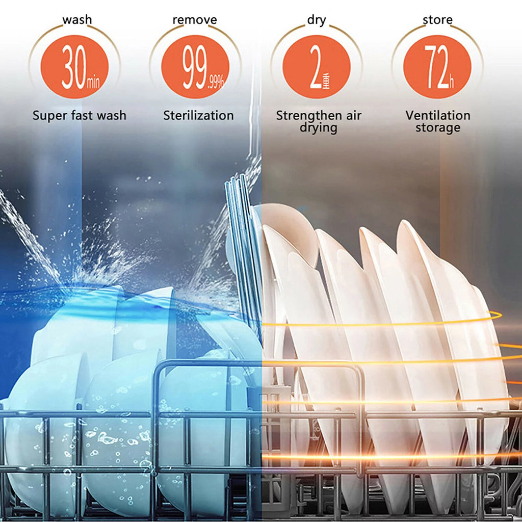 Portable Countertop Dishwasher with Drying Function B206