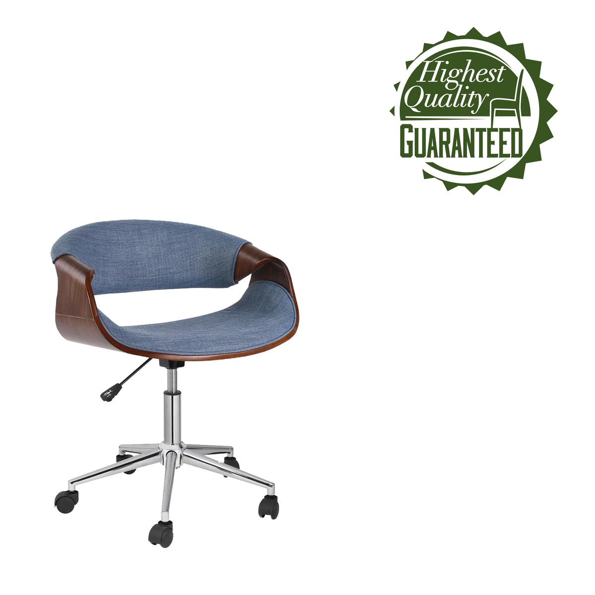 Blue Upholstered Adjustable Office Chair K965137