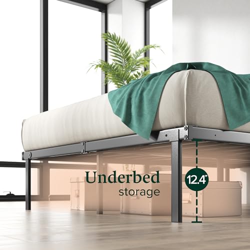 14 Inch Black Metal Platform Bed Frame, Twin R3753