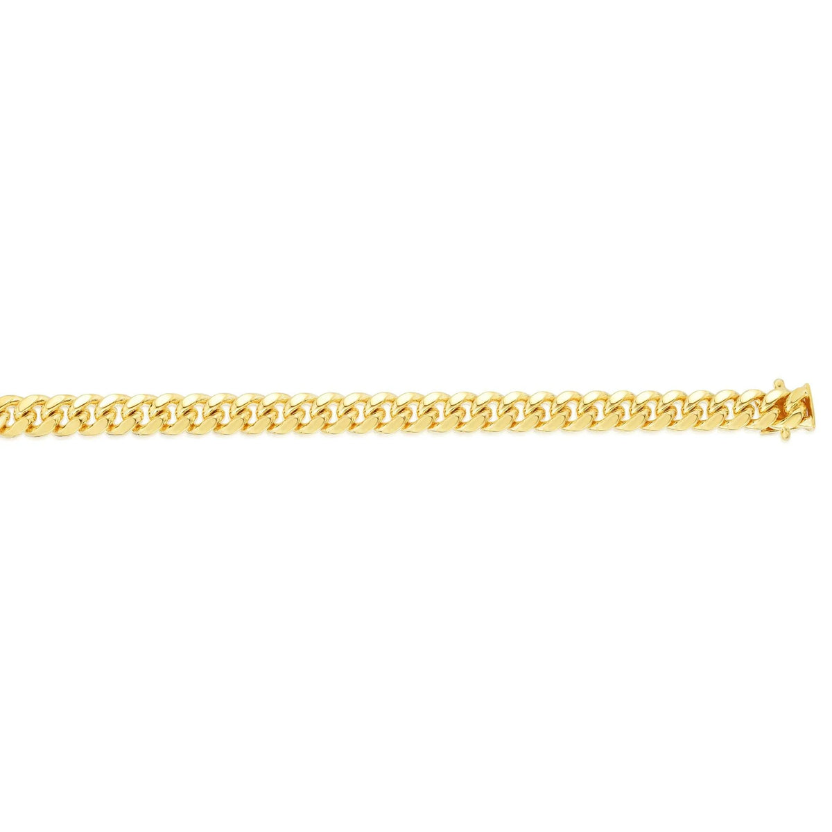 14k Solid Yellow Gold Miami Cuban Link Chain Necklace, Box Clasp - 24 Inches I621185
